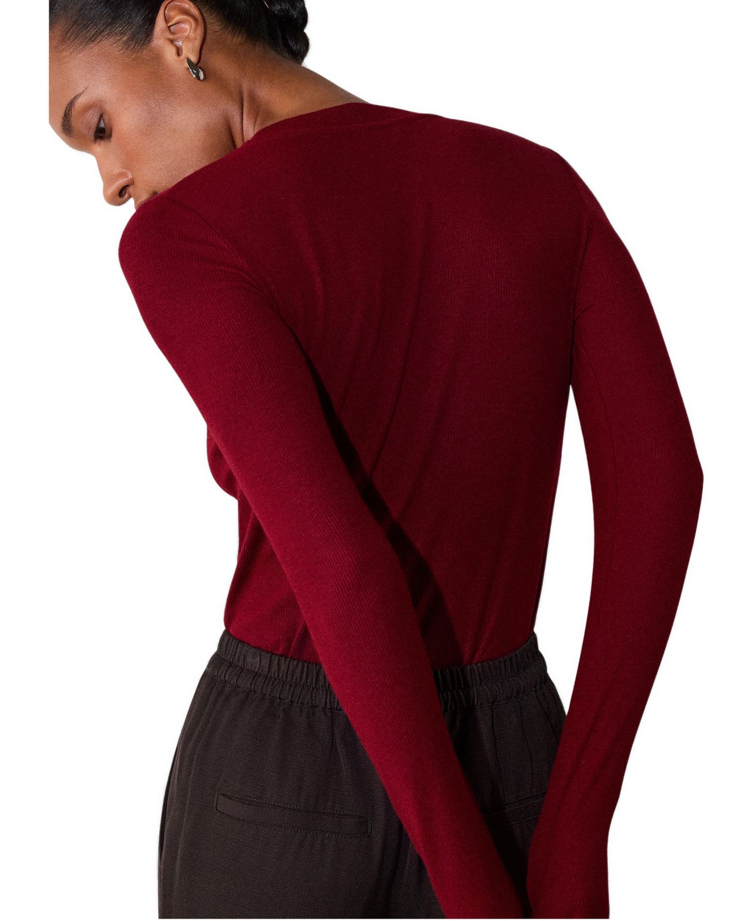 Women's Essential Long-Sleeve Ribbed T-Shirt