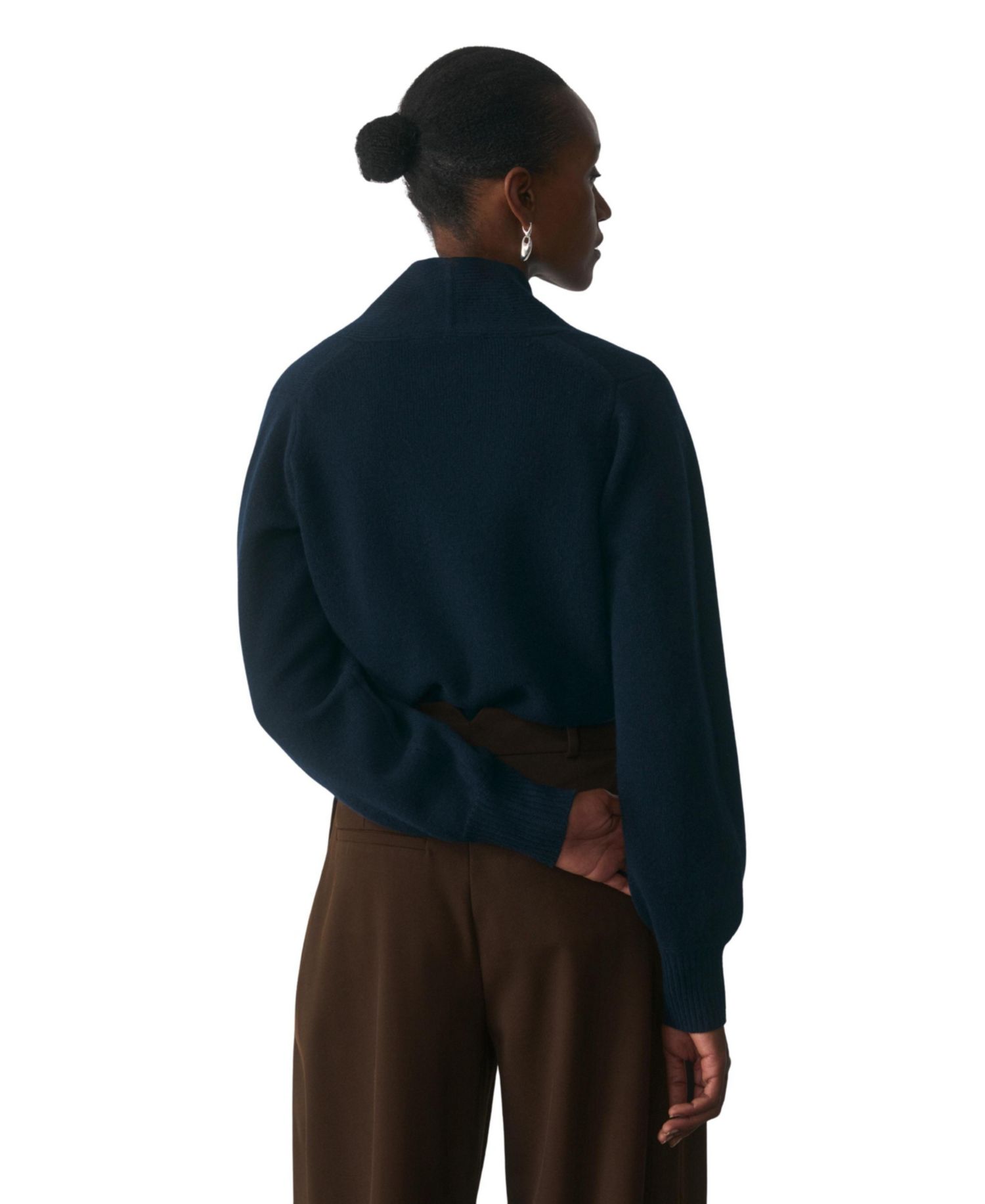 Women's Orta Merino Wool and Cashmere V-Neck Long-Sleeve Sweater