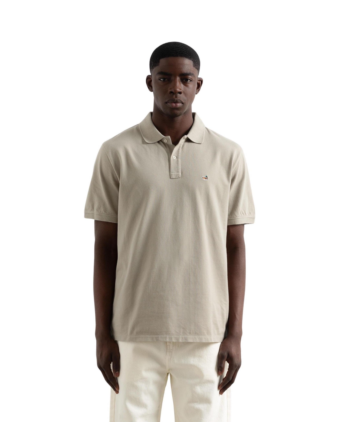 Edmmond Studios Men's Duck Pique Regular-Fit Polo Shirt - Plain taupe