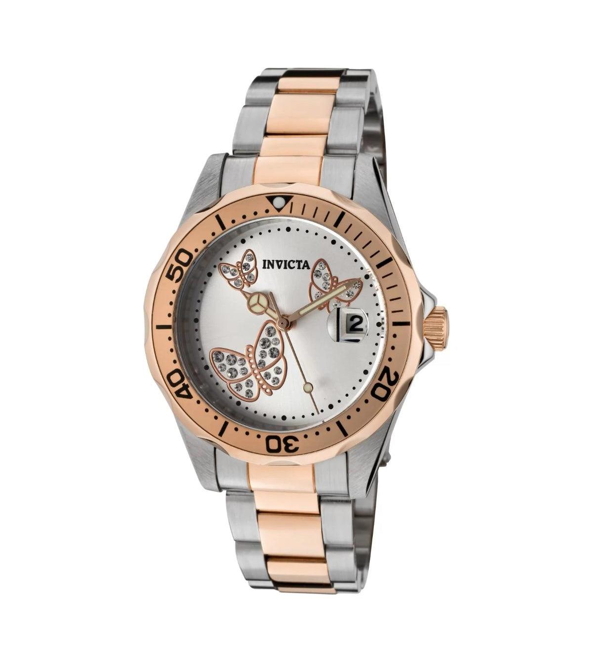 Invicta Women's Quartz Water-Resistant Angel 12504 Stainless Steel Bracelet Watch, 38mm