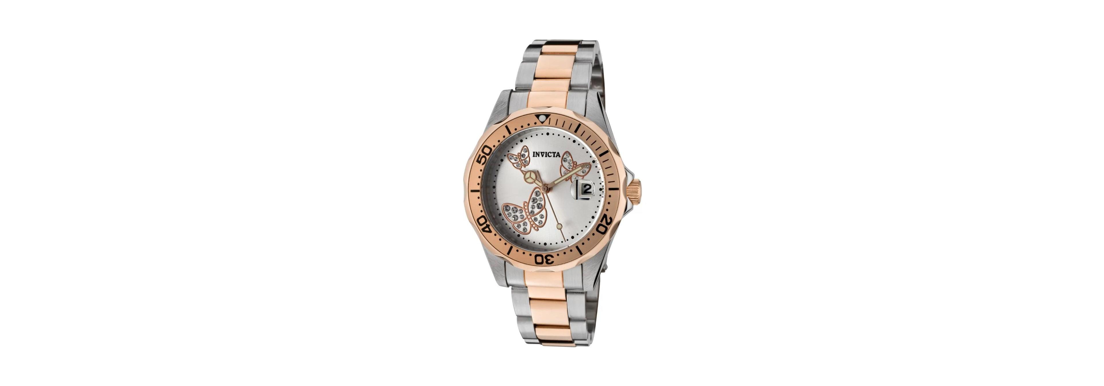 Invicta Women's Quartz Water-Resistant Angel 12504 Stainless Steel Bracelet Watch, 38mm