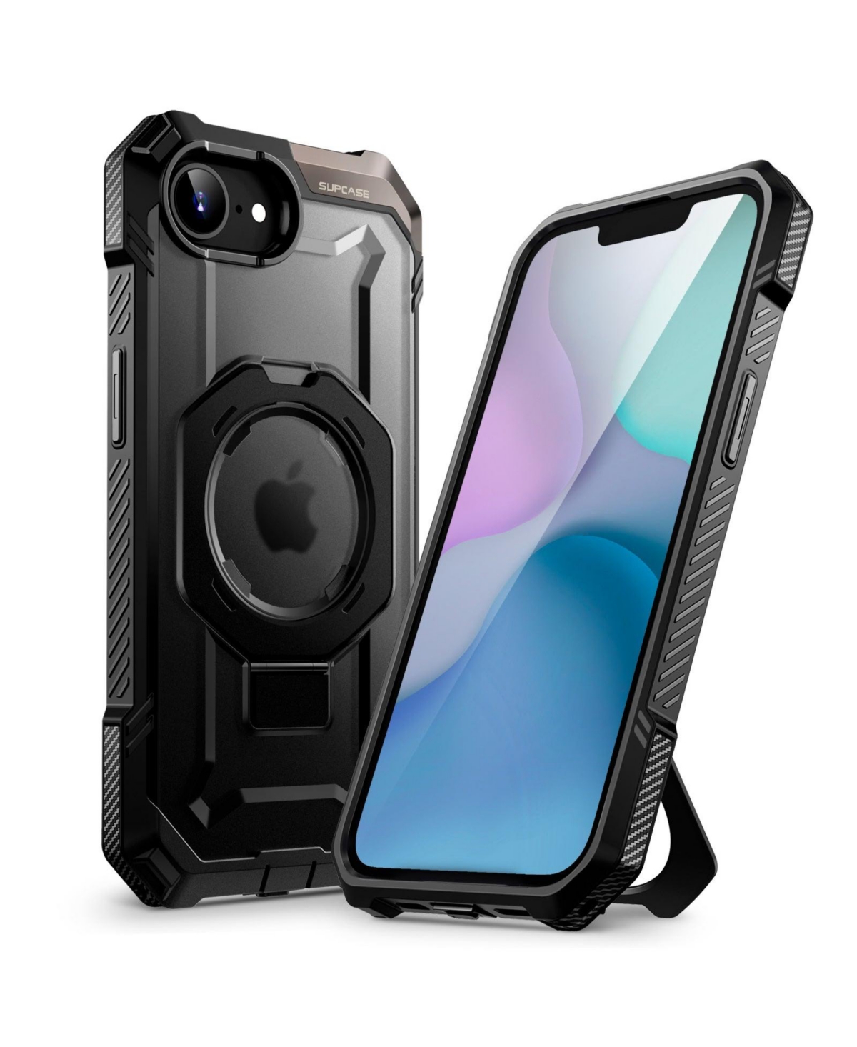 Supcase Unicorn Beetle Grip MagSafe Ring Kickstand Case Compatible with Apple iPhone 16e - Black