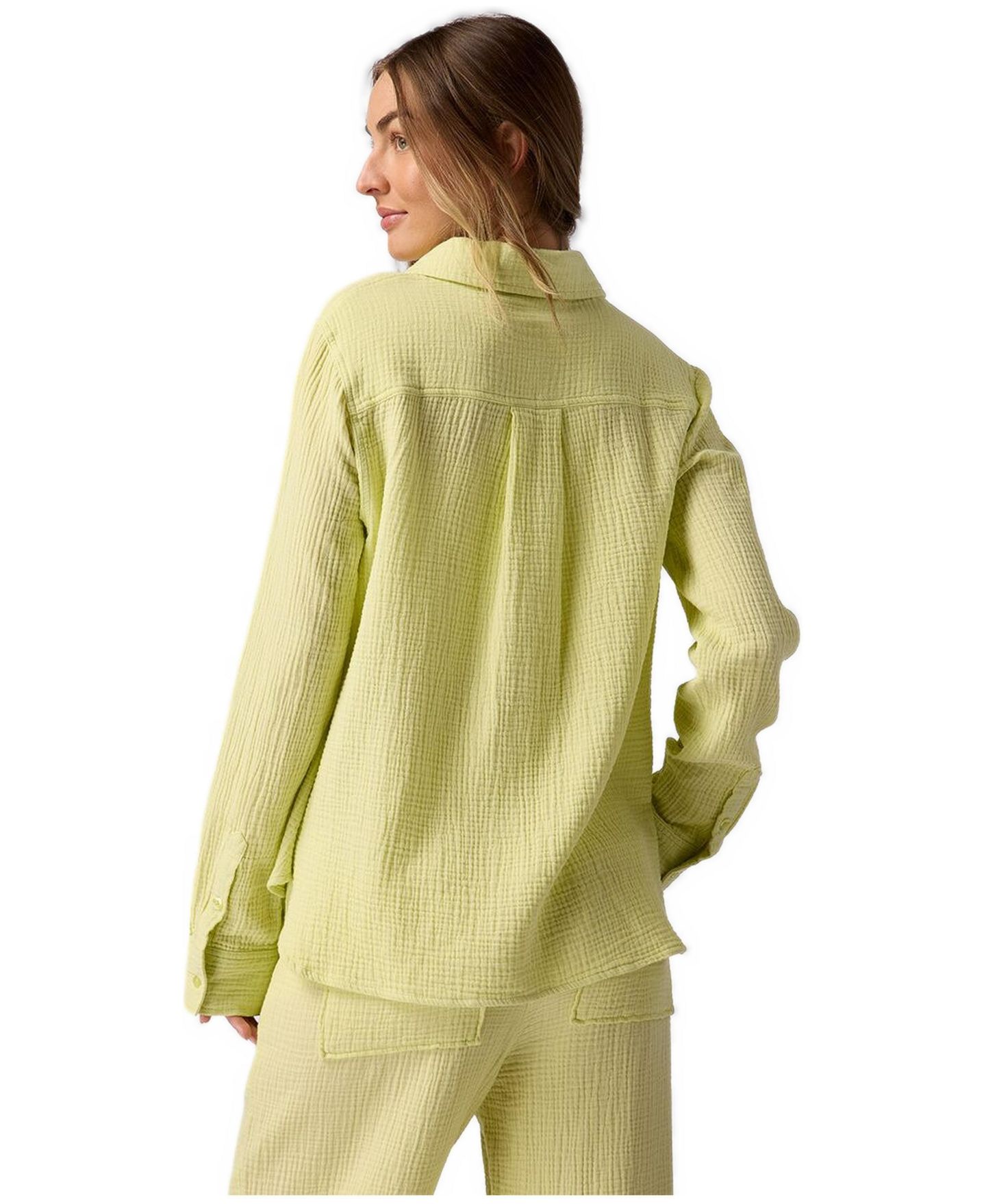 Женская рубашка Backcountry Cotton Gauze Long-Sleeve Point Collar Button-Down, цвет: Luminary — фото 2