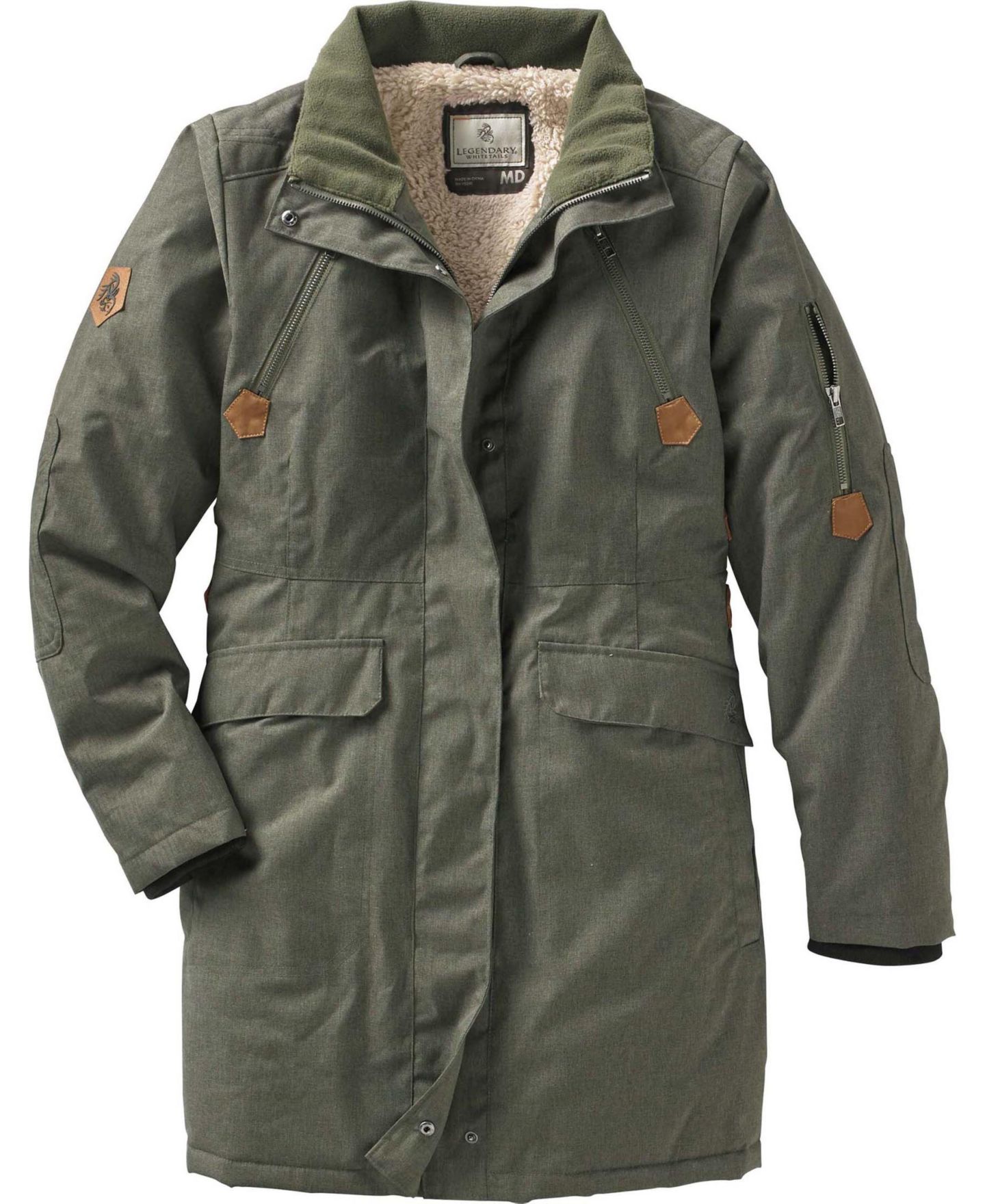 Женская куртка Legendary Whitetails Water Resistant Hooded Insulated, цвет: Армейский — фото 4