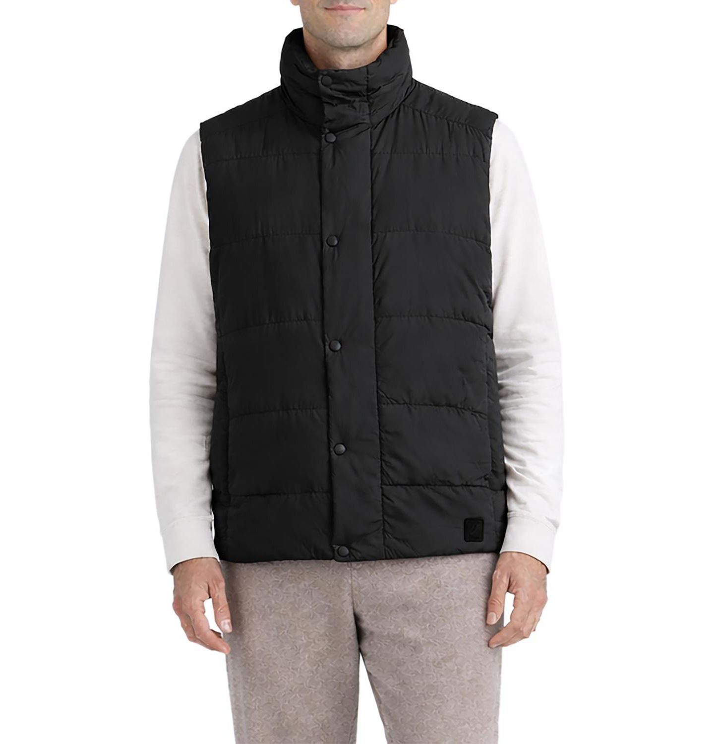 Мужской жилет Level 7 Office-Leisure Lightweight Water-Resistant Rain Pro Puffer Vest, цвет: Чёрный — фото 1