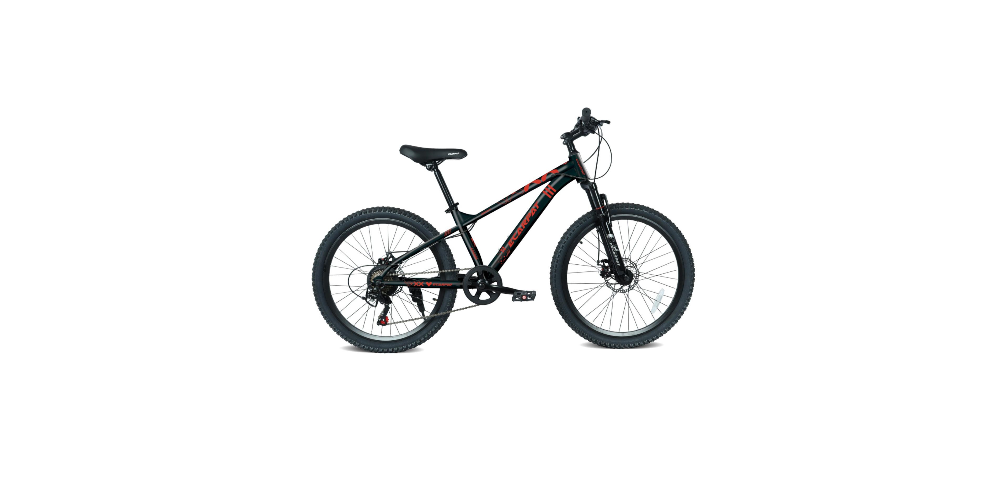 ECHTPeak 24 Inch 21 Speed Mountain Bike,Adult Bicycle with Front Suspension,Dual Disc Brakes,Steel Frame,Non-Slip Tires for Outdoor Cycling