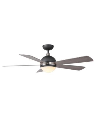 52" Graphite Wooden Modern Ceiling Fan with Light and Remote