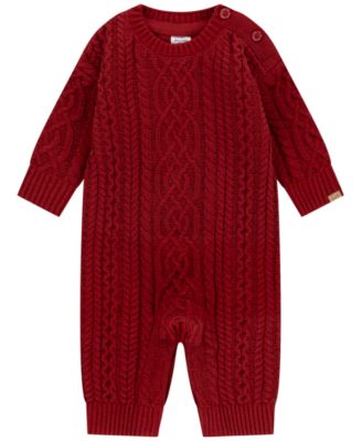 Baby Boys' Cable-Knit Long-Sleeve Coverall