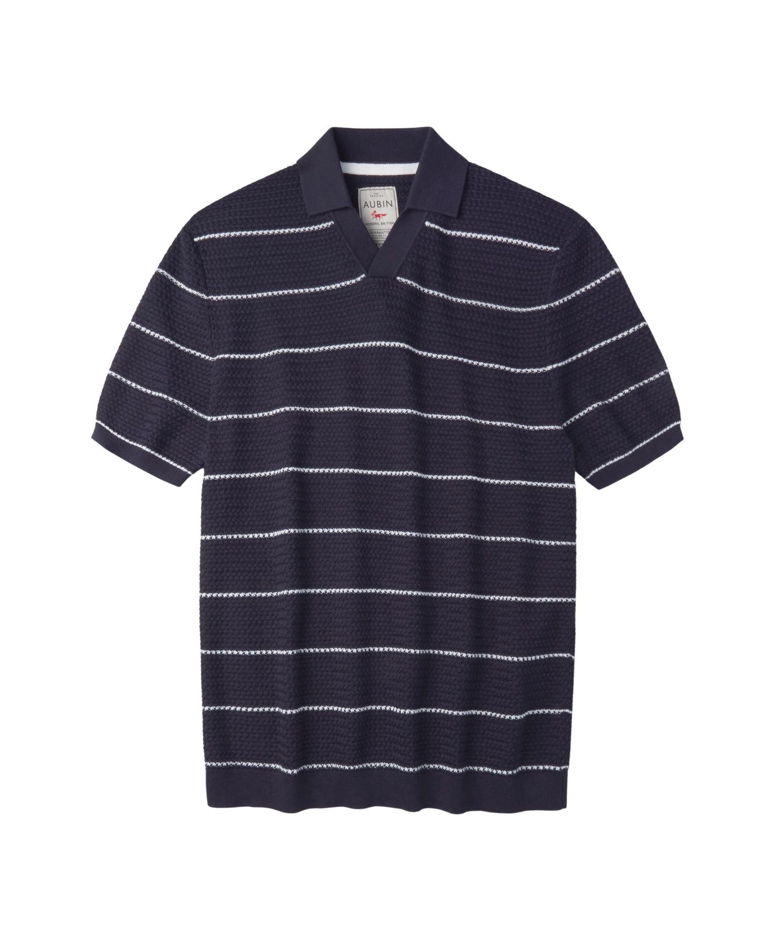 Men's Alford Knitted Texture Regular-Fit Cotton Polo Shirt
