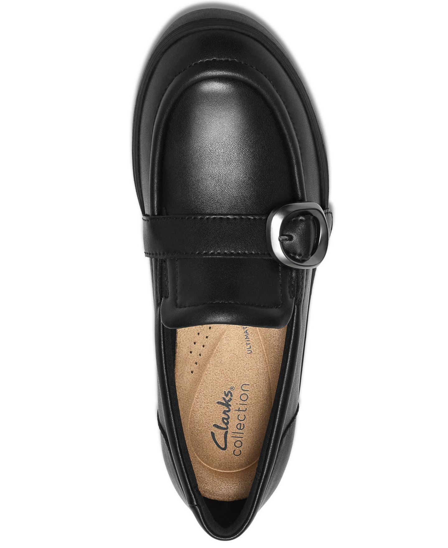 Женские туфли Clarks Zylah Vine Platform Round Toe, цвет: Чёрный кожаный — фото 4