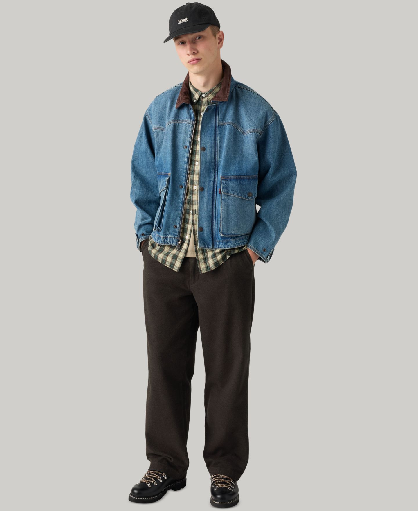 Мужские брюки Levi's XX Chino Baggy Pleated, цвет: Кофейный — фото 3
