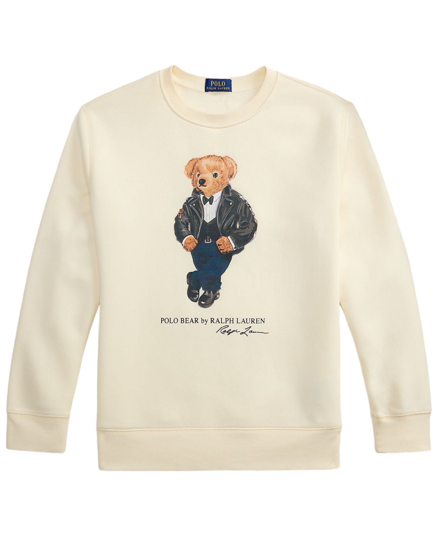 Толстовка Polo Ralph Lauren Polo Bear Crewneck Cotton-Blend для мальчиков, цвет: Кремовый — фото 5