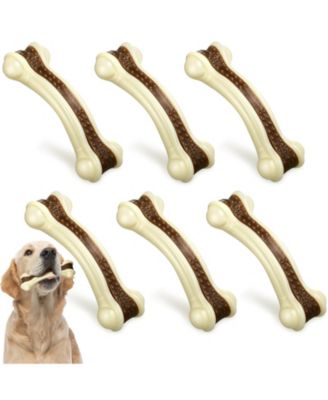 6 Nylon Bone Dog Chew Toys For Aggressive Chewers Medium Size