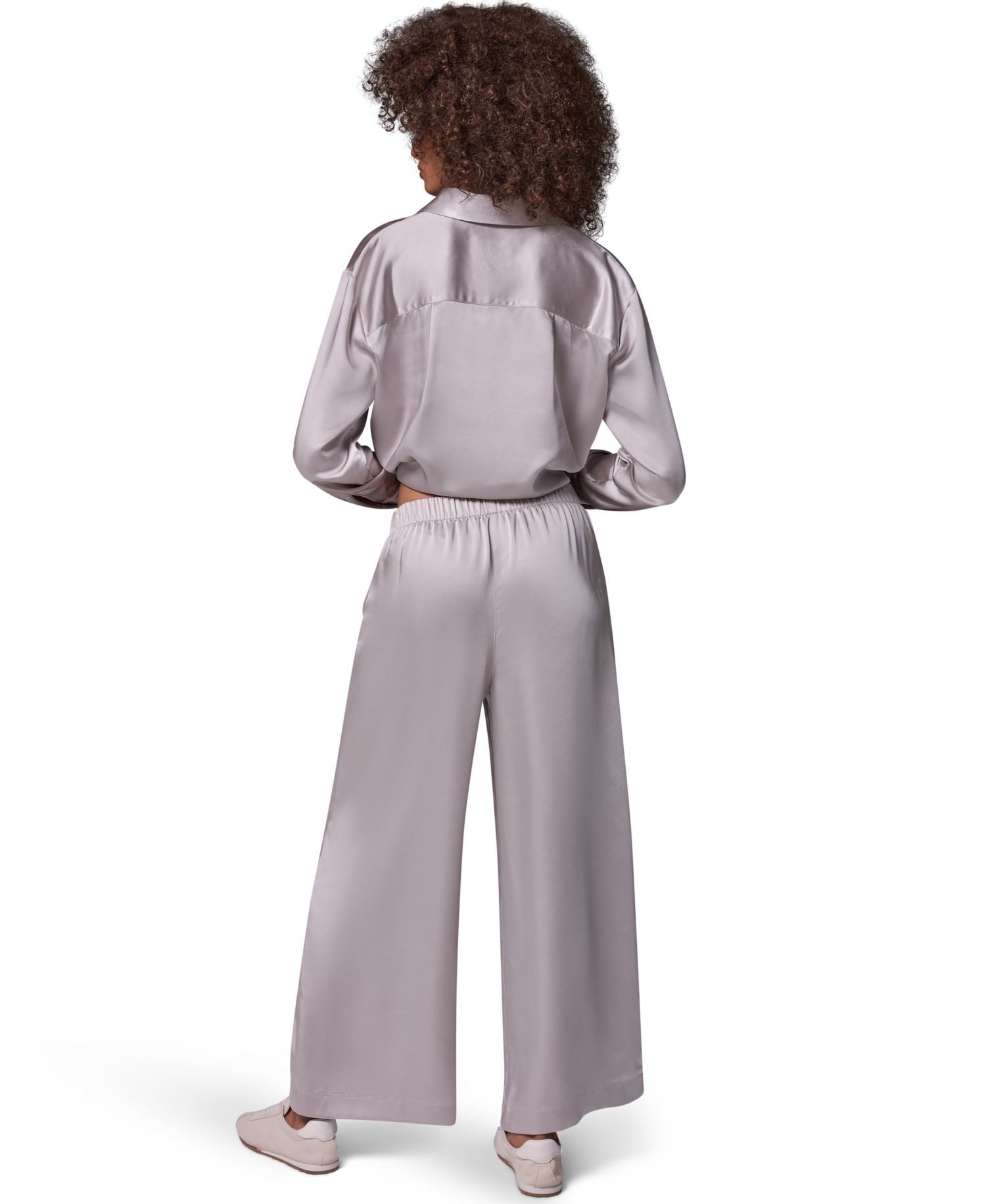 Women's Wide-Leg Satin Pants