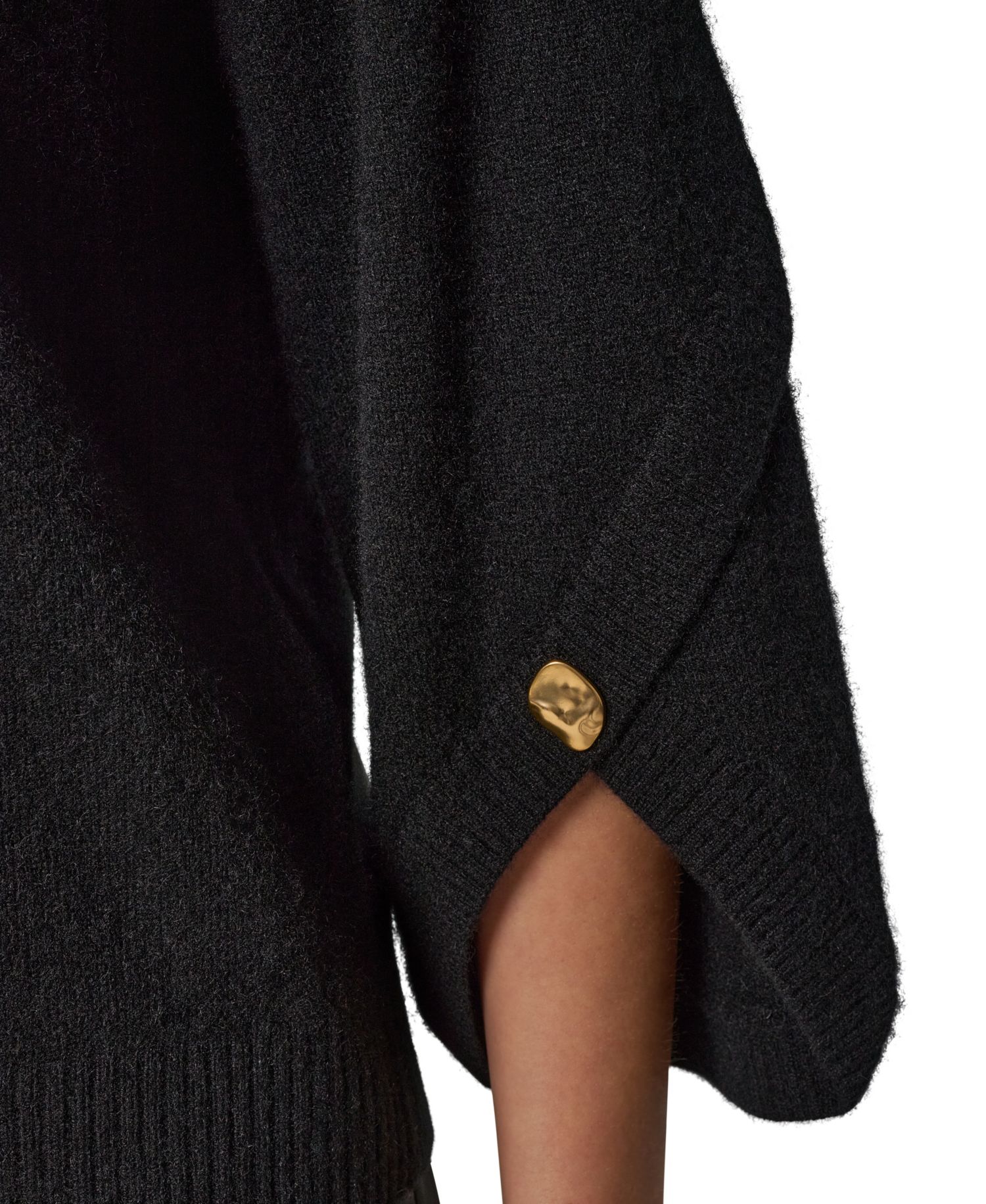 Women's Cashmere 3/4-Sleeve Tulip Crewneck Sweater