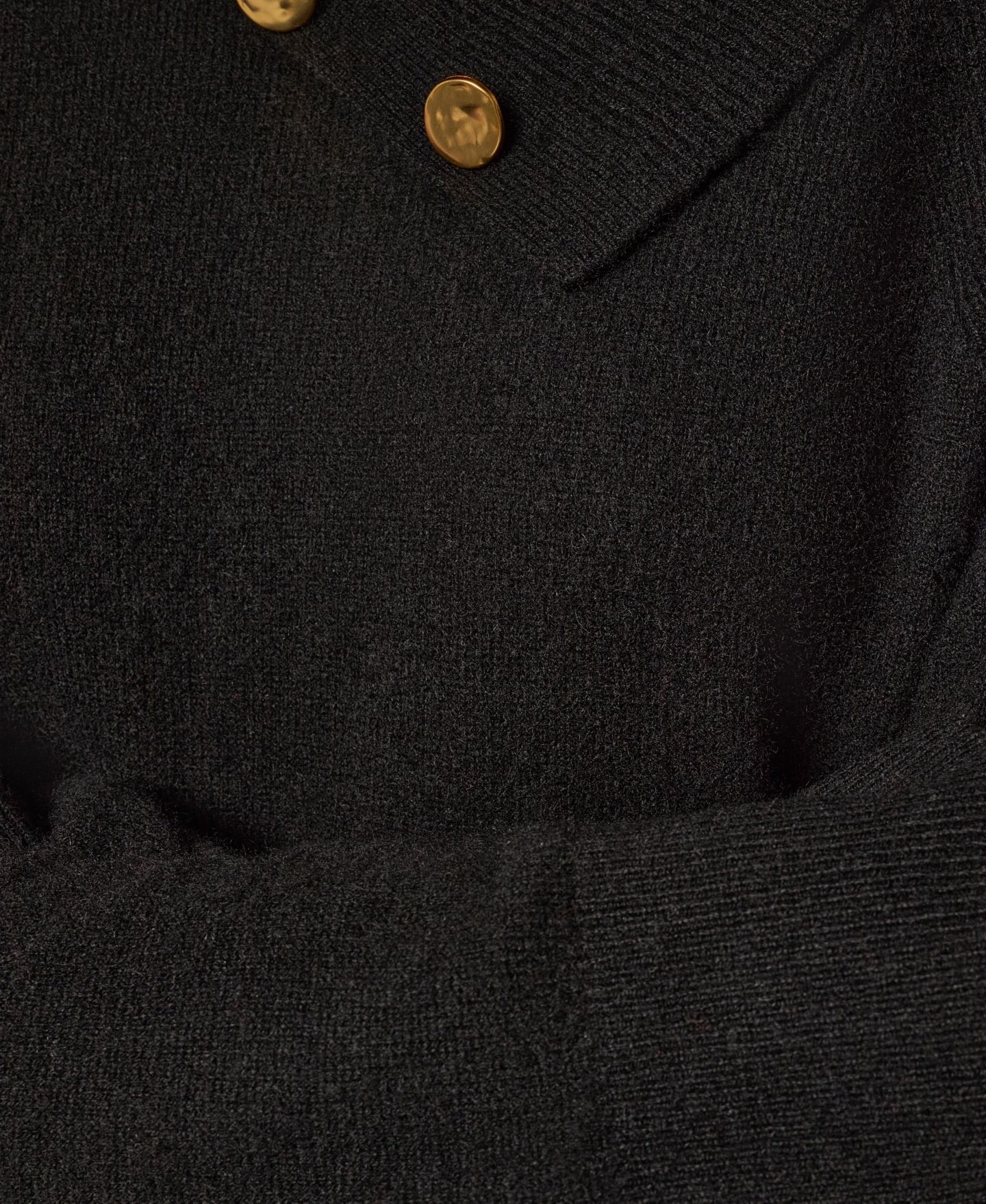 Женский свитер Donna Karan New York Split Collar with Buttons Cashmere Pullover, цвет: Чёрный — фото 7