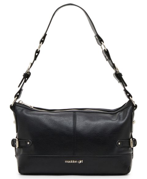 Женская сумка Madden Girl Y2K Medium Zipper Shoulder Handbag, цвет: Чёрный