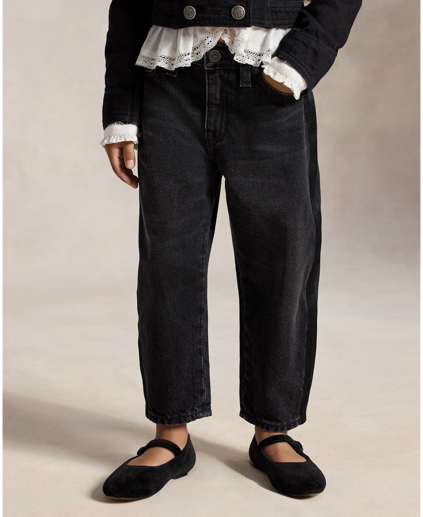 Джинсы Polo Ralph Lauren Curved Tapered Denim для девочек, цвет: Варёный — фото 2