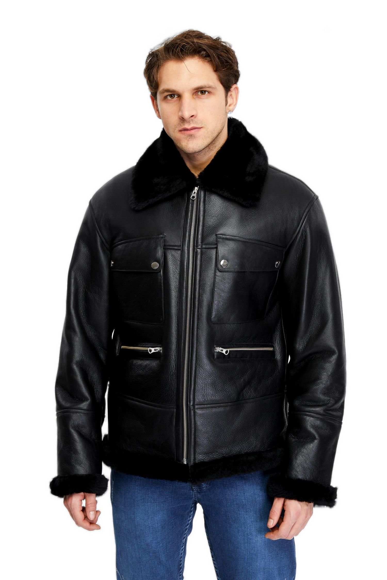 Men's Albert Shearling Bomber Jacket