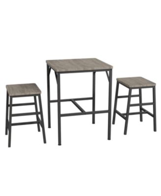 3-Piece Counter Height Dining Set with 2 Stools Dining Table Set