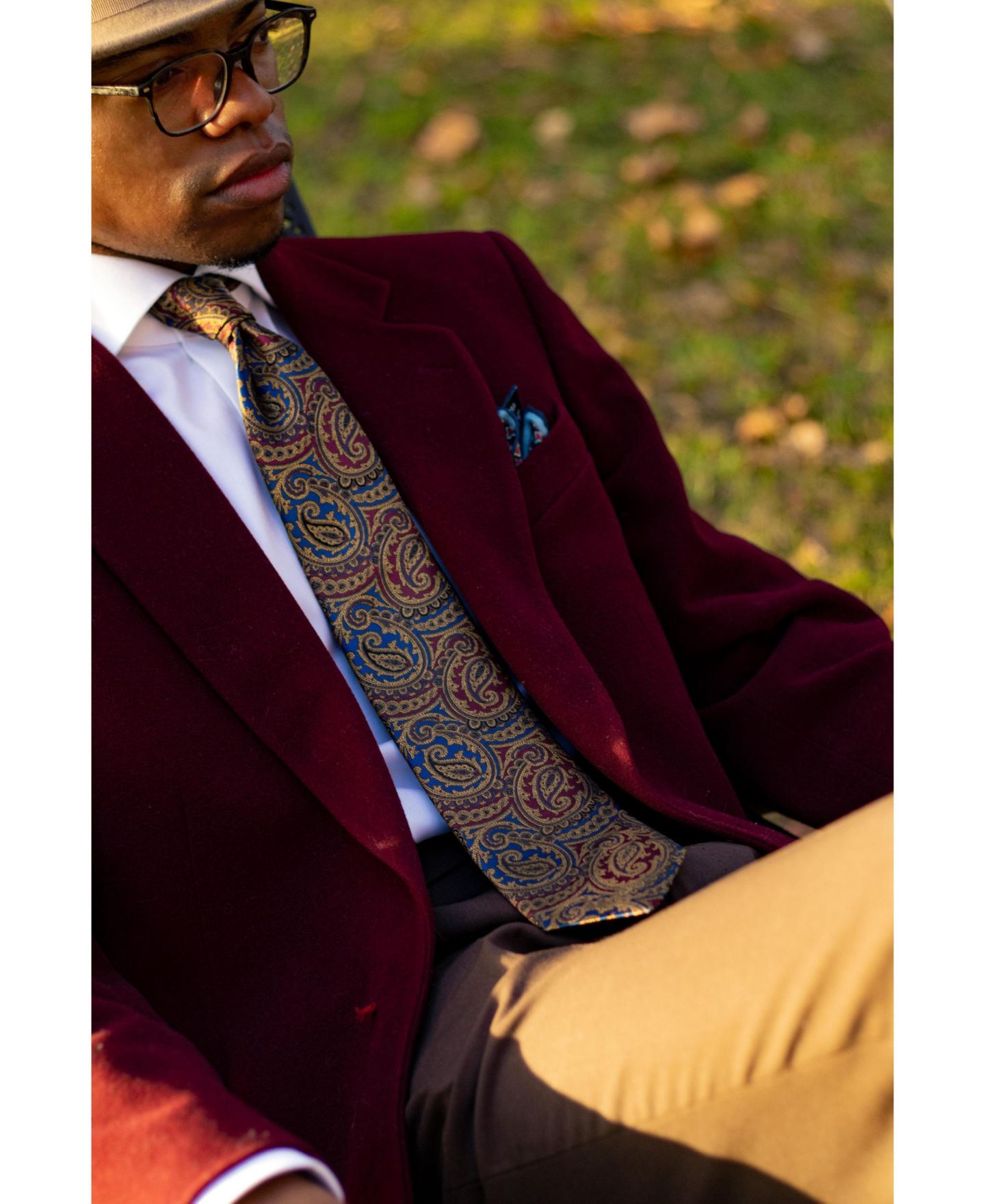 Мужской галстук Elizabetta San Carlo Paisley Jacquard Tie, цвет: Сапфировый / Рубиновый — фото 2