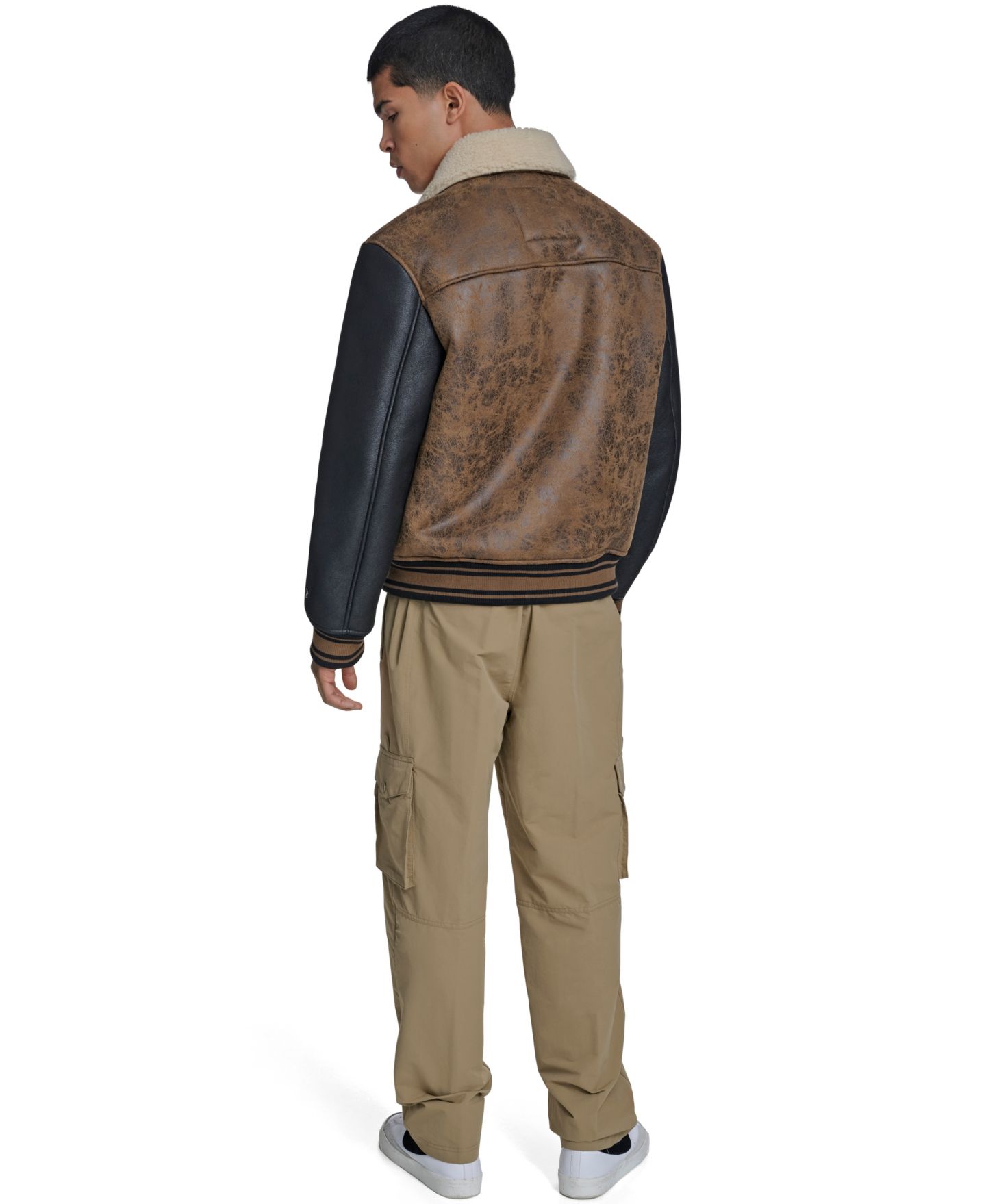 Мужская куртка Champion Faux Shearling Varsity, цвет: Винтажный коричневый — фото 6