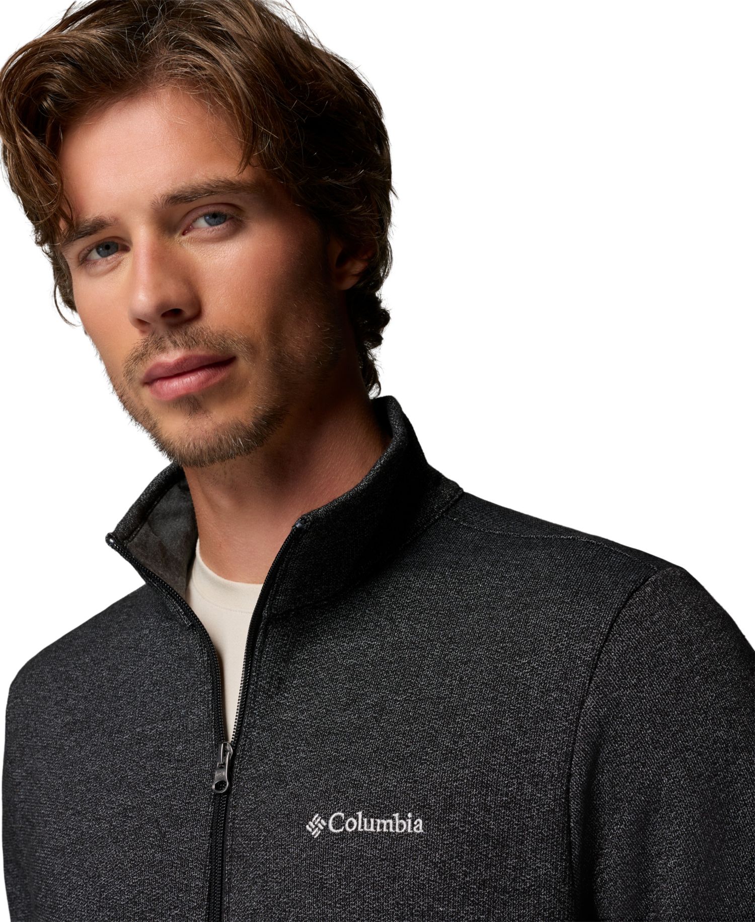 Men's Great Hart Mountain III Cotton-Blend Full Zip Sweater