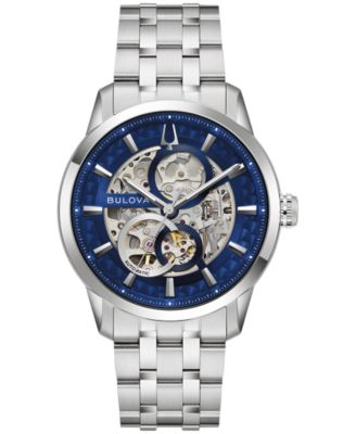 Men's Automatic Classic Sutton Silver-Tone Stainless Steel Bracelet Watch 40mm