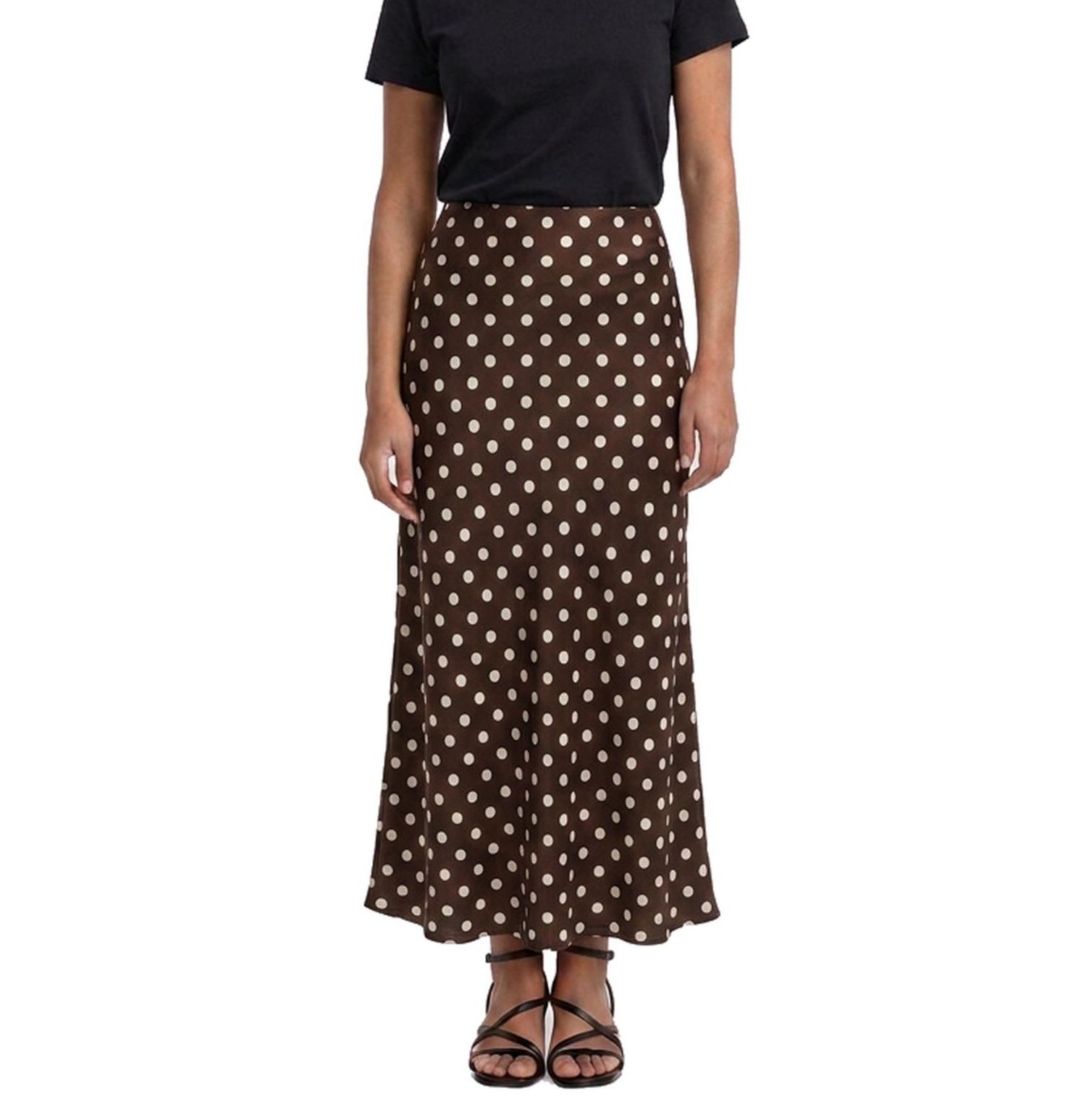 Women's Polka Dot Maxi Skirt