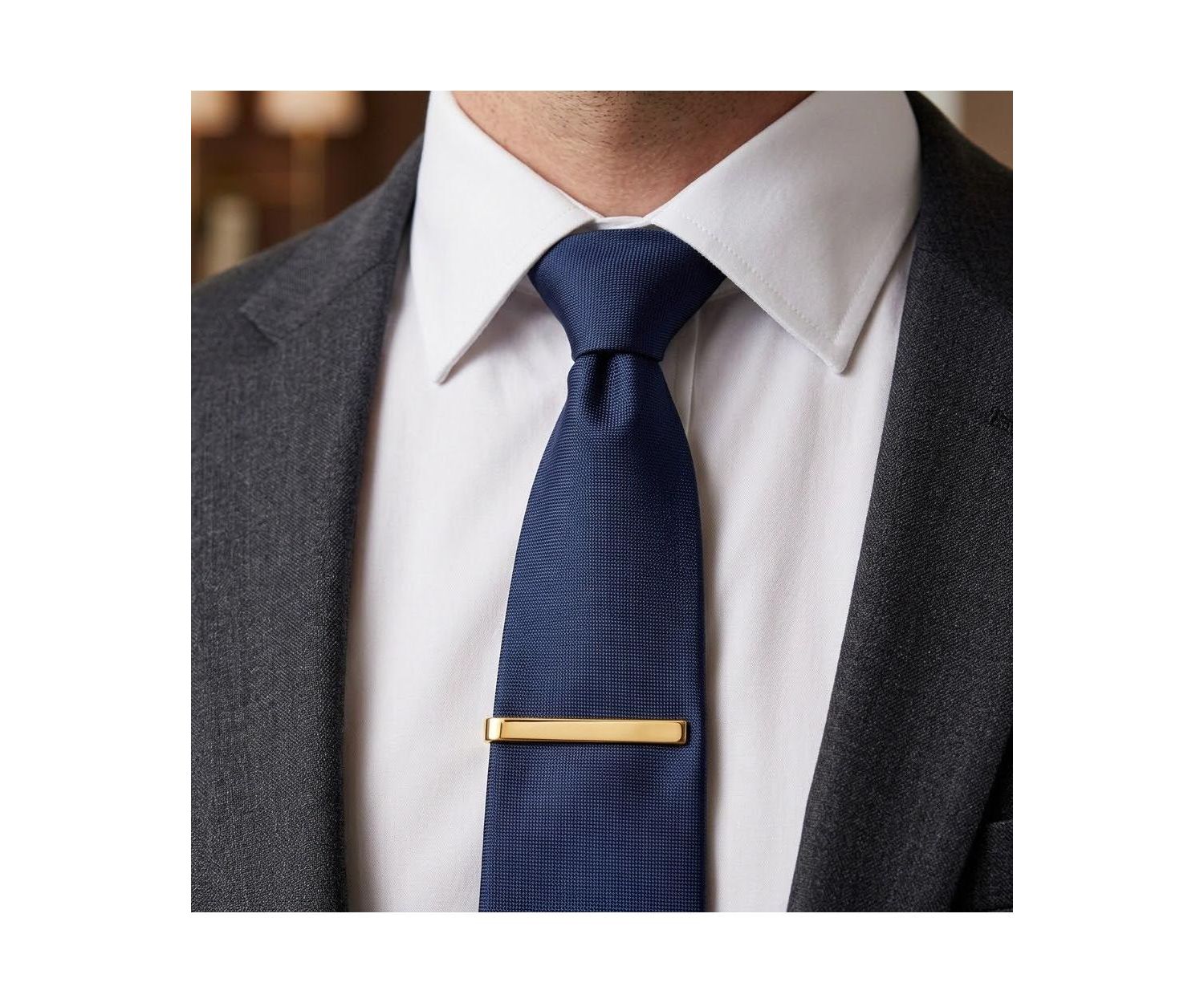 Solid 10k Yellow Gold Polished Narrow Tie Bar for Men
