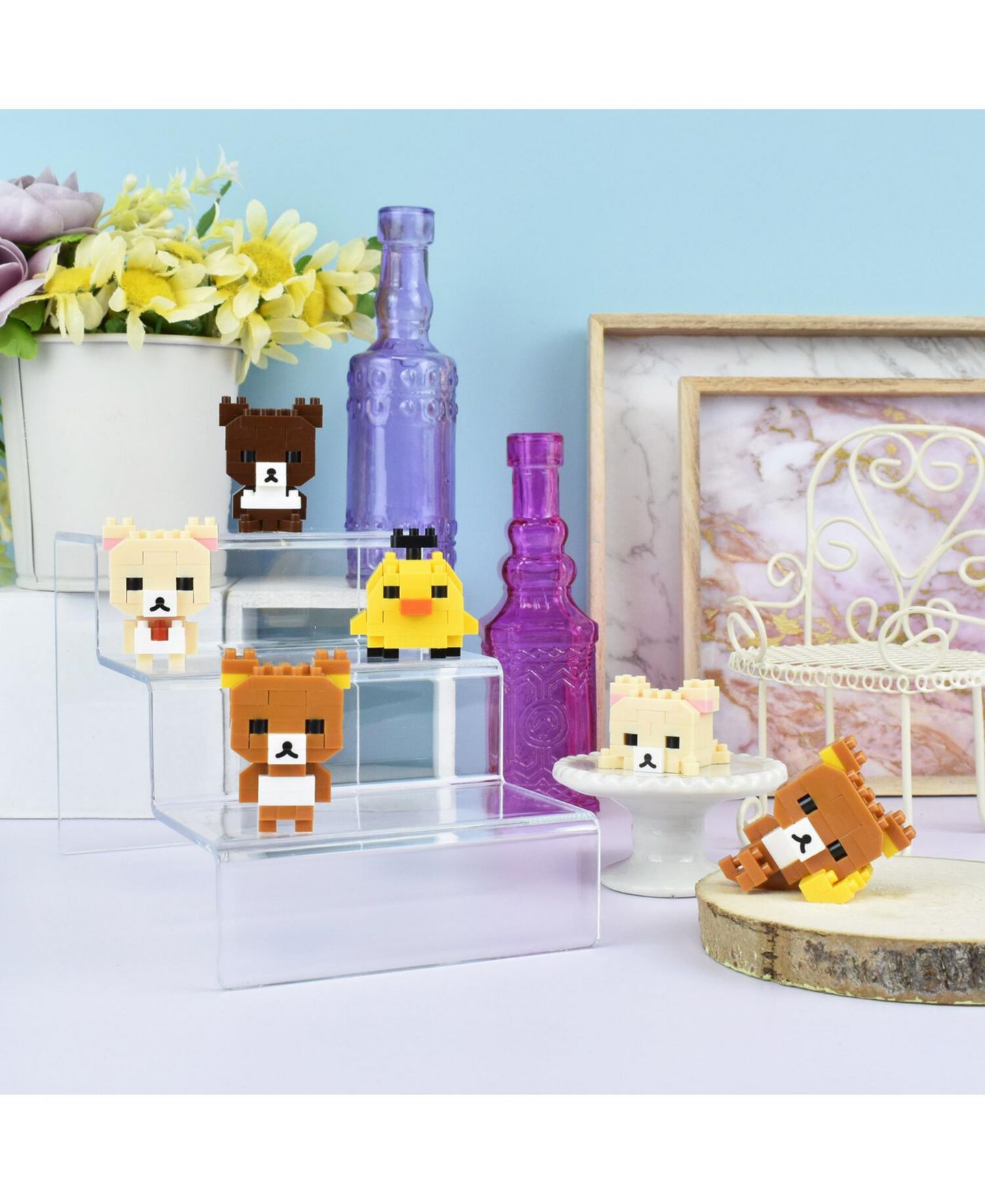 Фигурки Bandai Nanoblock Rilakkuma Mininano в закрытых коробках, набор из 6 шт., от 12 лет — фото 3