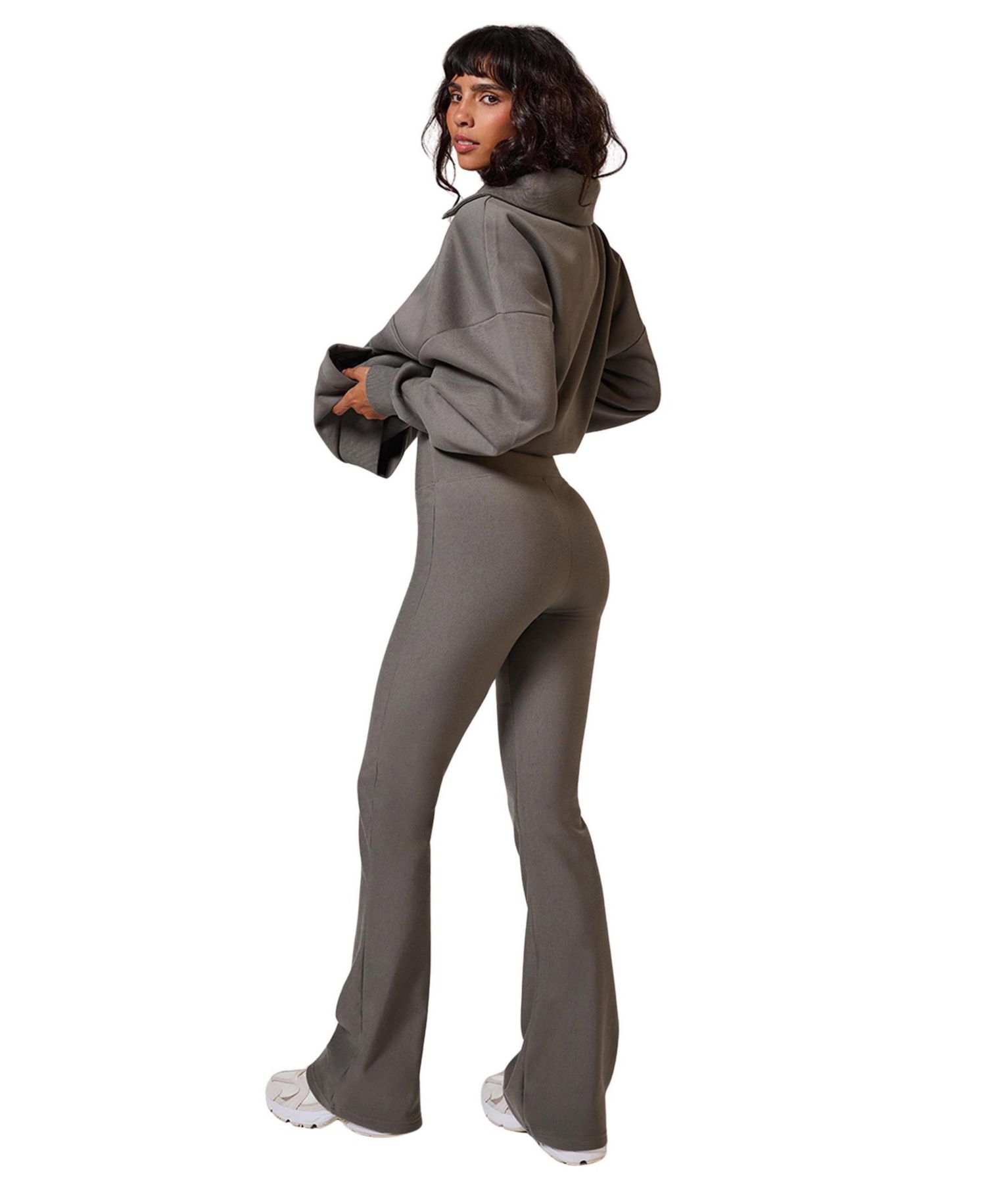 Women's High-Waisted Flared Fleece-Lined Leggings