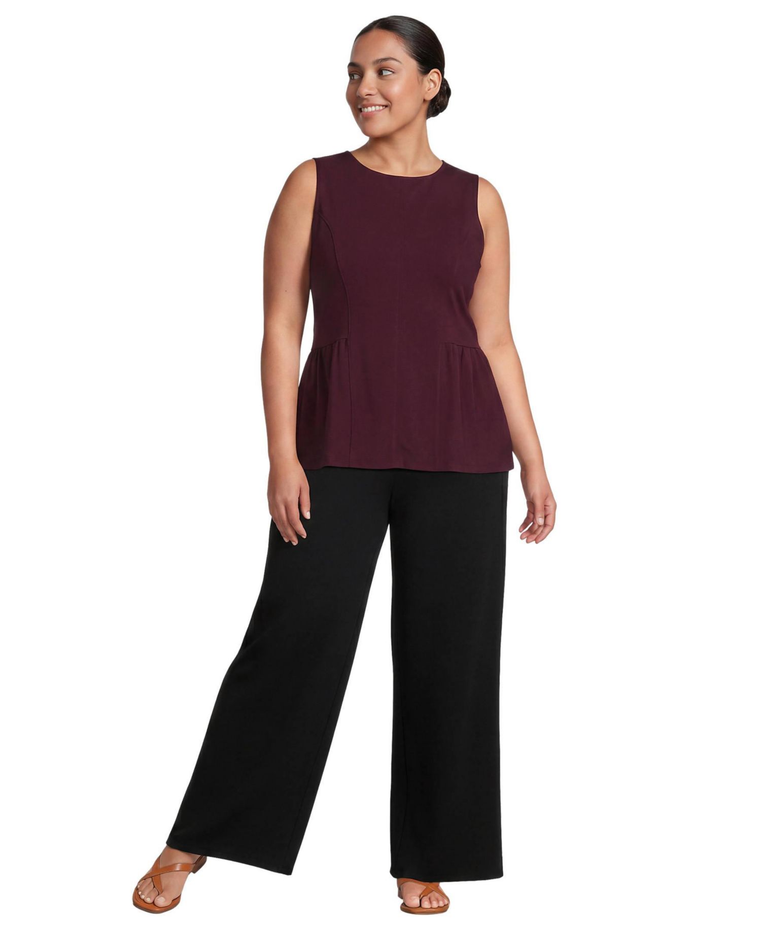 Plus Size Starfish High-Rise Wide-Leg Elastic-Waist Jeans