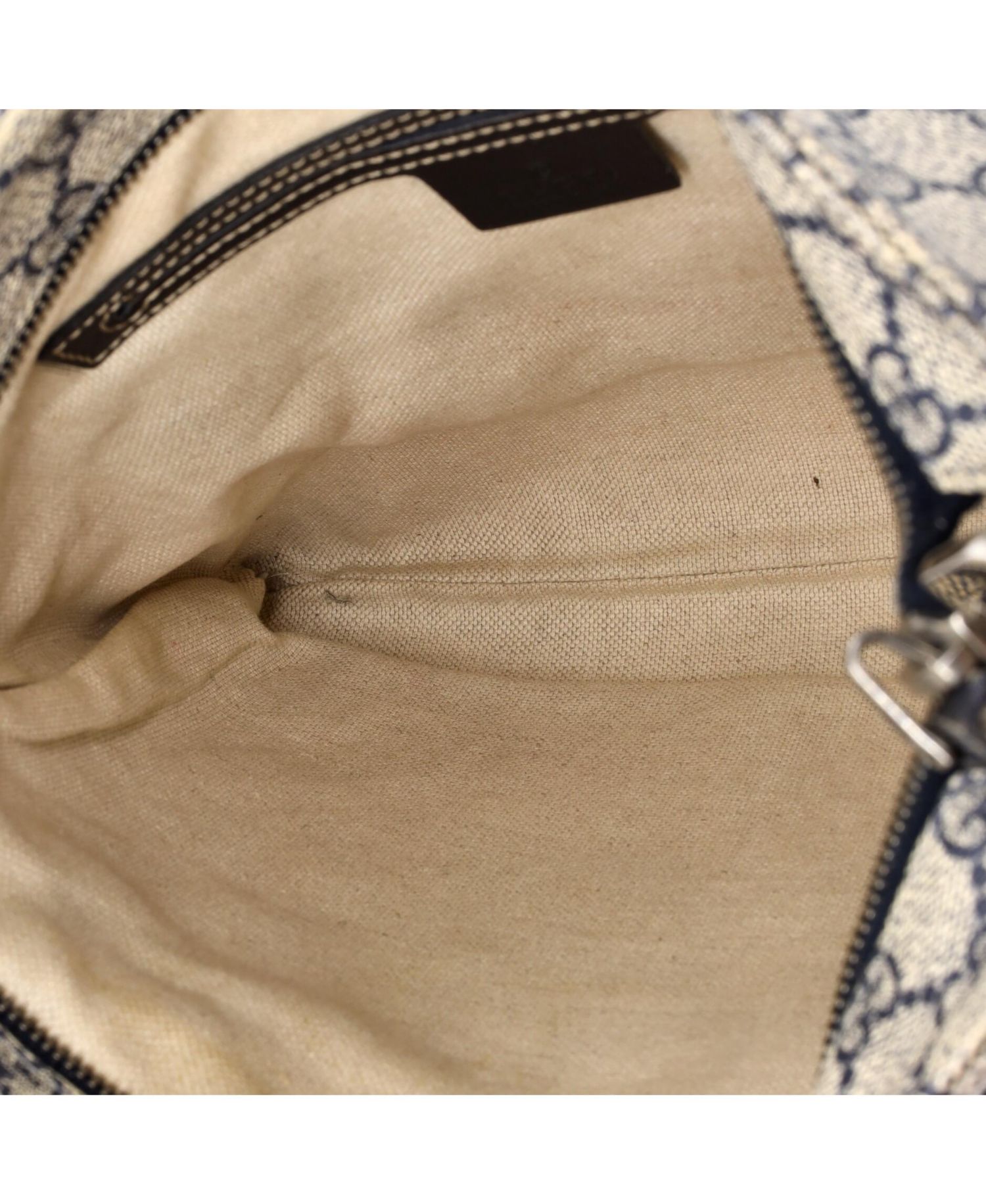 Medium Front Zip Flat Messenger Bag GG Coated Canvas