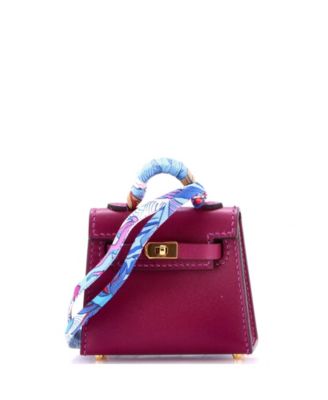 Pre-Owned Hermes Kelly Twilly Bag Charm Tadelakt