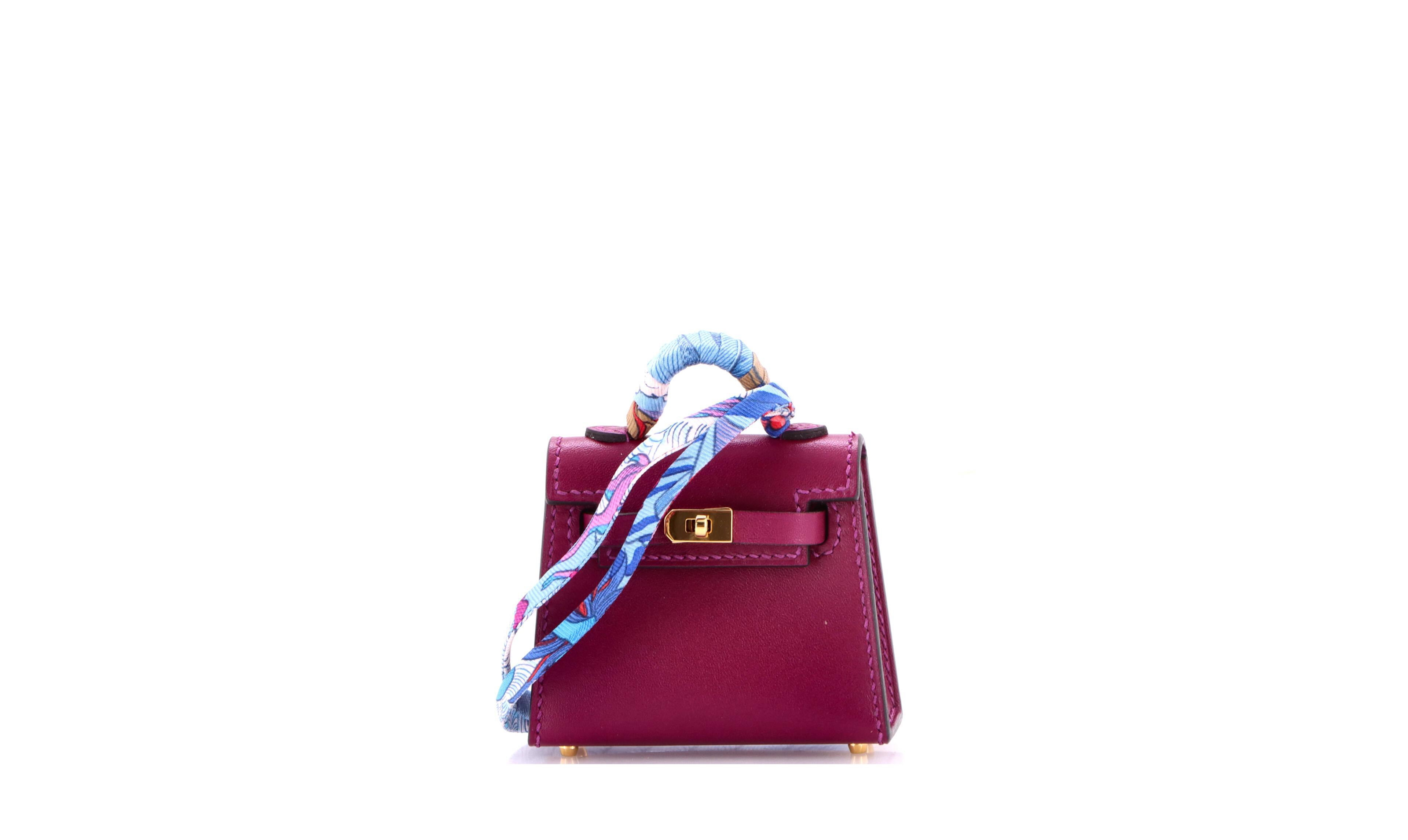 Pre-Owned Hermes Kelly Twilly Bag Charm Tadelakt