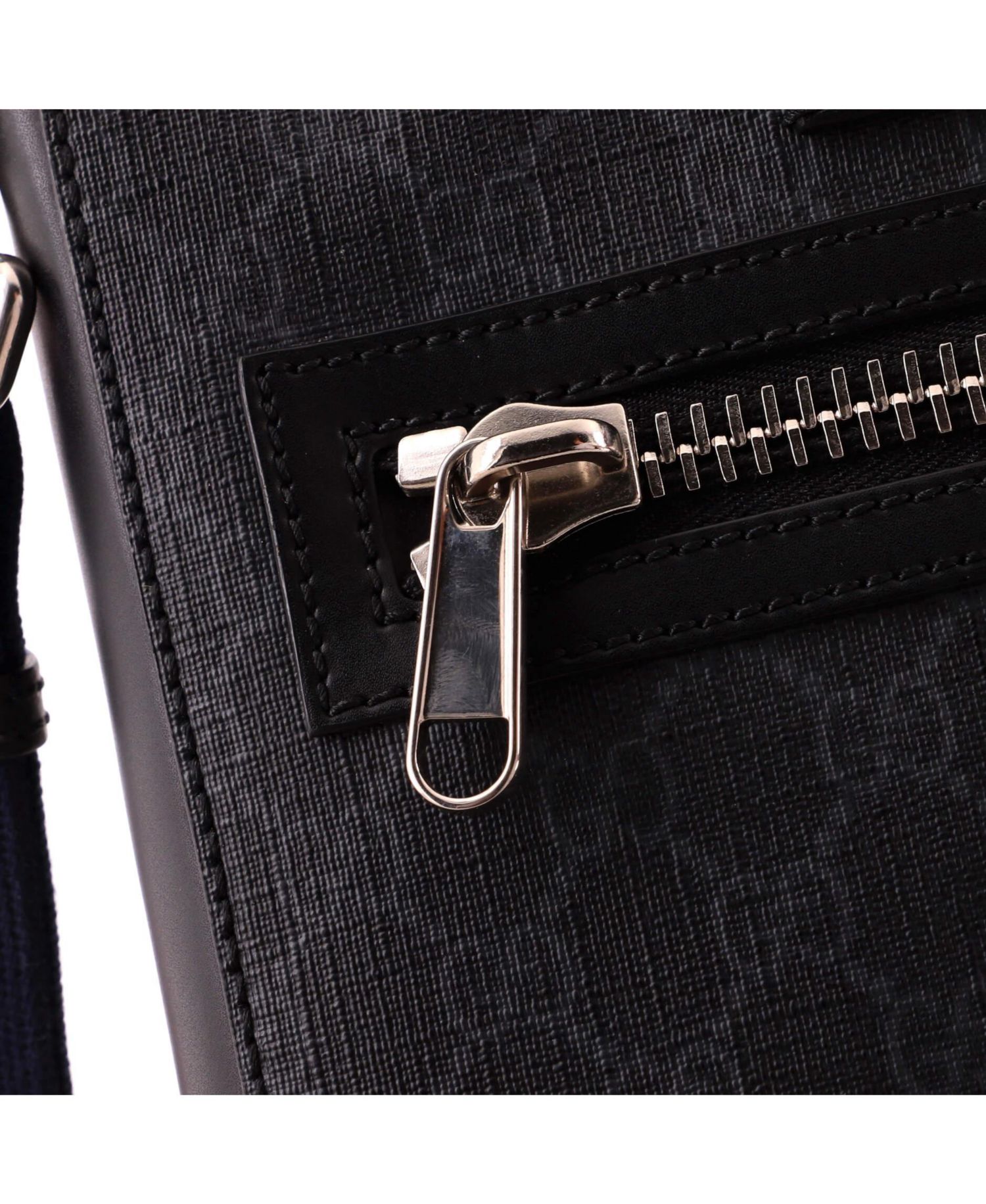 Small Web Strap Front Zip Messenger Bag GG Coated Canvas