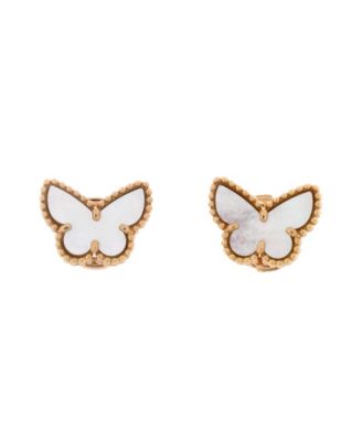Pre-Owned Van Cleef and Arpels Sweet Alhambra Butterfly Stud Earrings