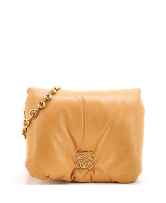 Medium Leather Goya Puffer Shoulder Bag