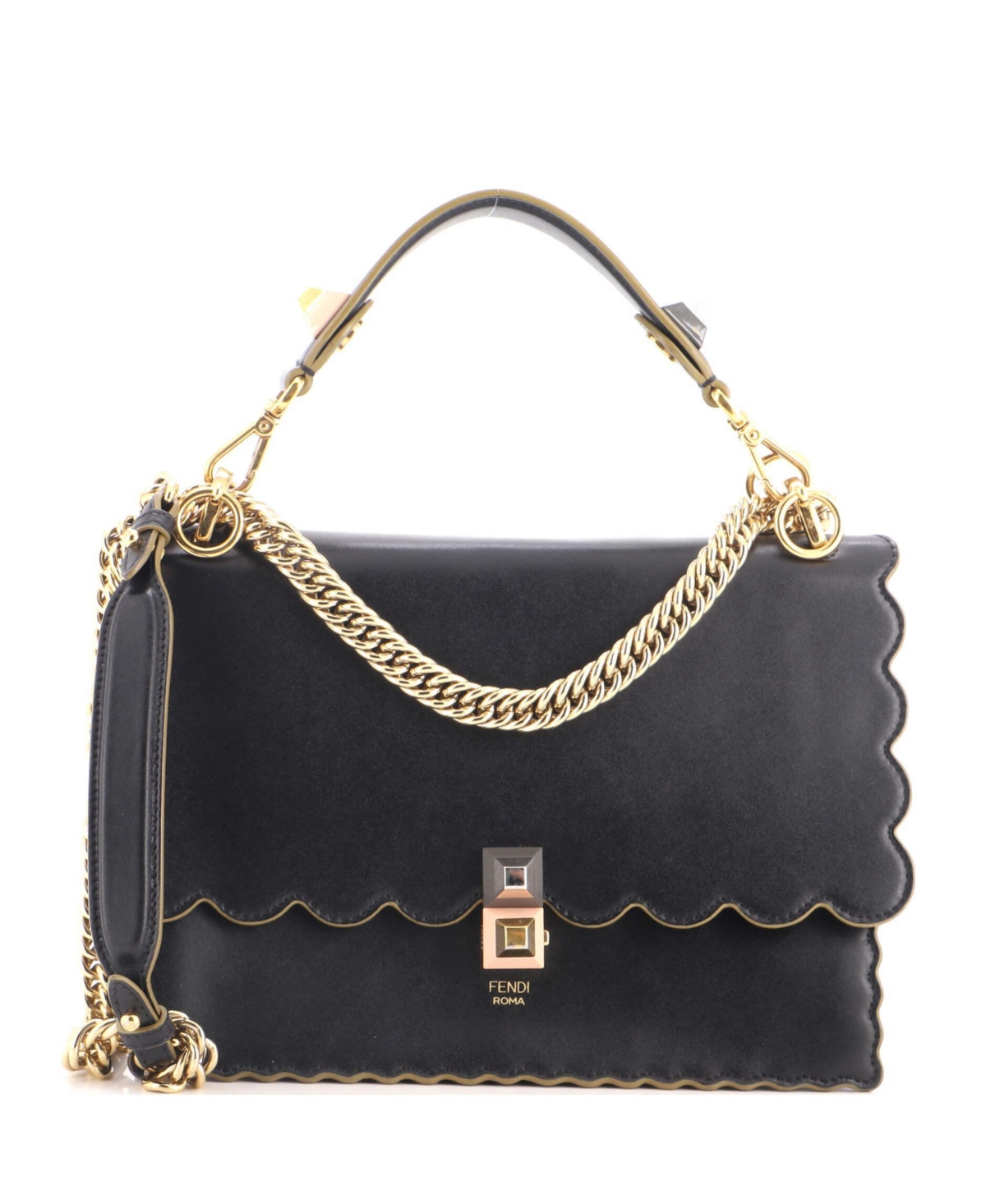 Pre-Owned Fendi Medium Kan I Bag Leather