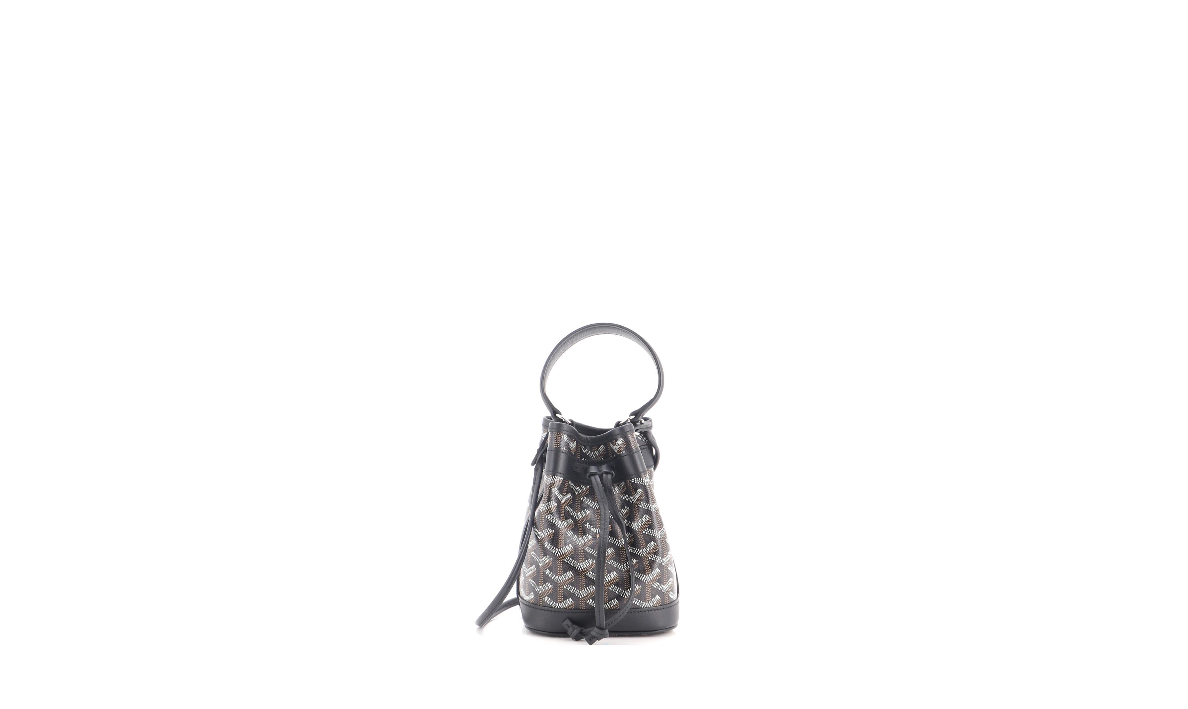 Pre-Owned Goyard Petit Flot Mini Coated Canvas Bucket Bag