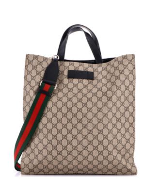 Tall Convertible Soft Open Tote GG Coated Canvas