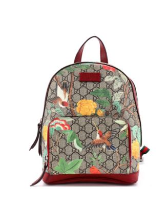 Small Zip Pocket Backpack Tian Print GG Coated Canvas