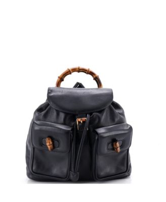 Medium Vintage Bamboo Backpack Leather