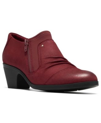 Women's Emily2 Vine Round Toe Block Heel Ruched Shooties