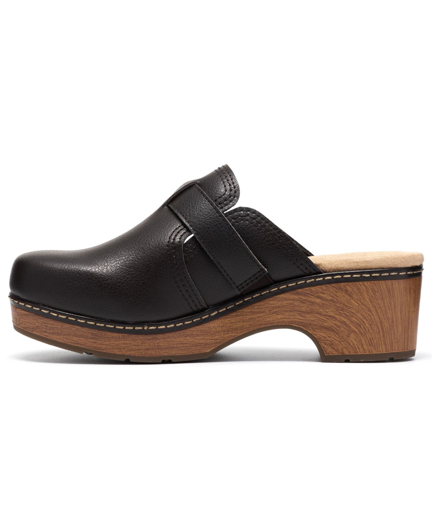 Women's Paizlee Ali Leather Block Heel Mule Clogs
