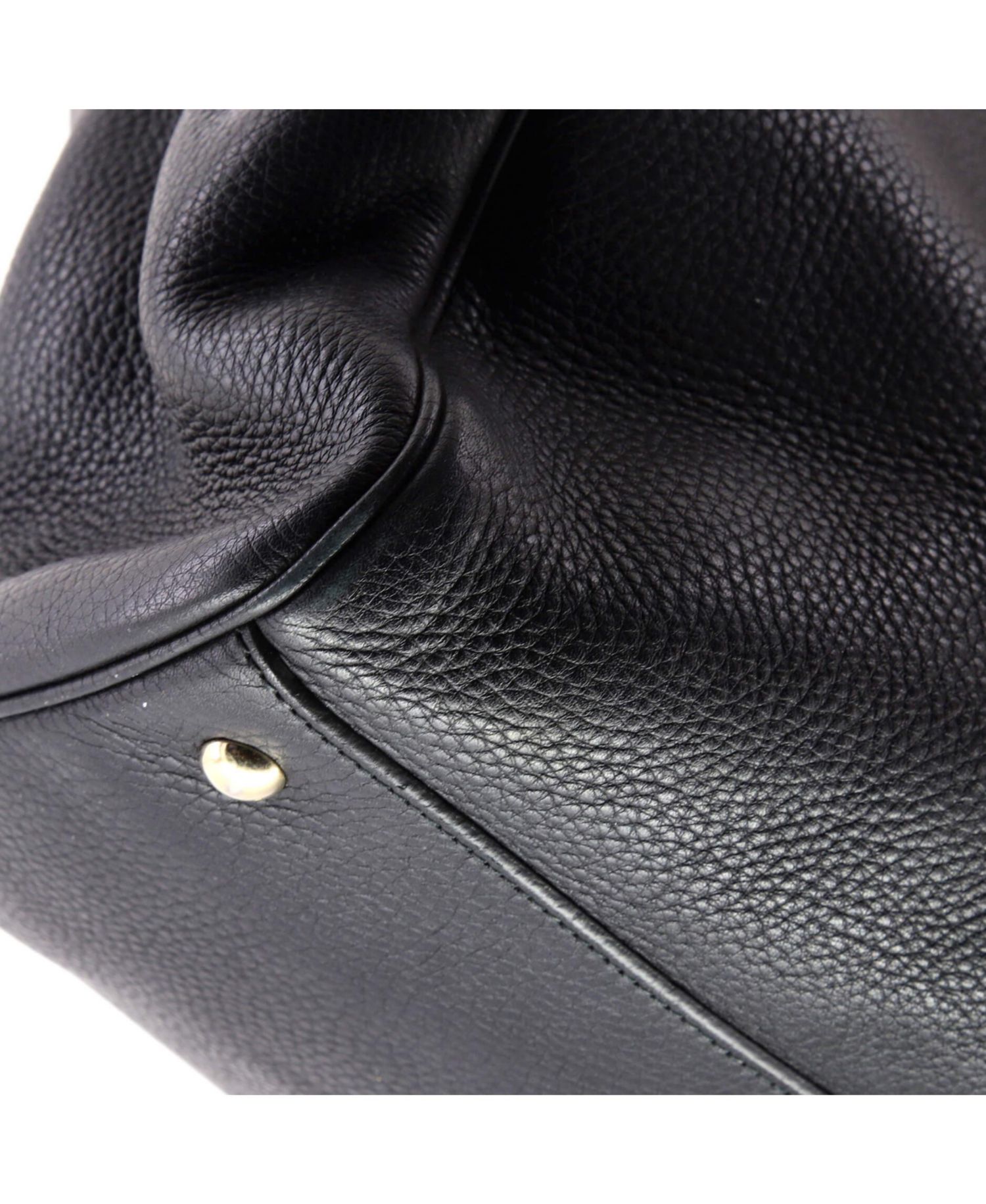 Large Bamboo Shopper Tote Leather