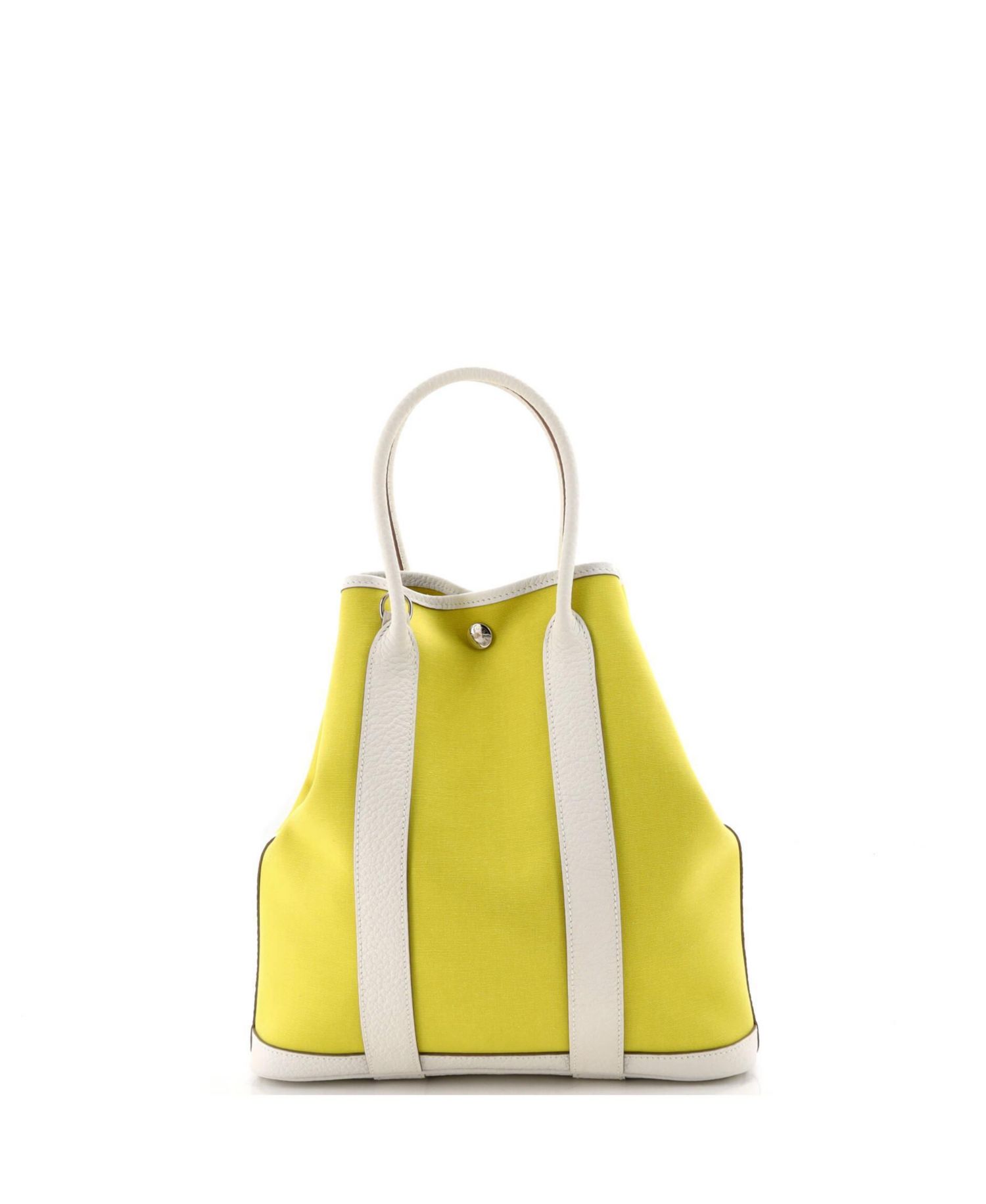 HERM&Eacute;S Pre-Owned Garden File Leather and Canvas Tote