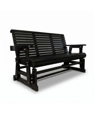 5FT 3-Seater Patio Glider with Cup Holders, High Roll Back and Deep Contoured Seat, Heavy Duty 800 Lb