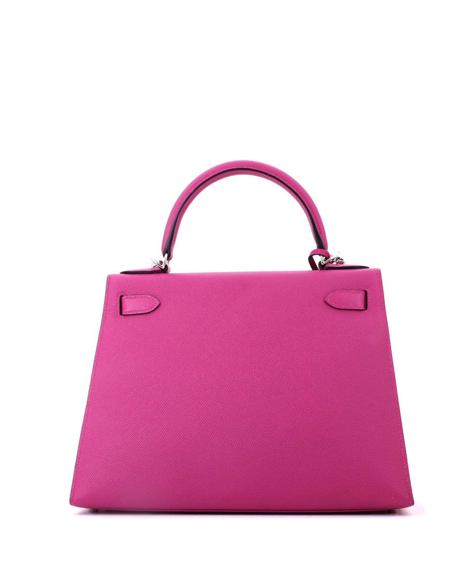 Pre-Owned Hermes Kelly 28 Handbag Pink Epsom with Palladium Hardware